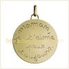 Grande M�daille ''Maman je t'aime pour toujours'' (Or jaune)