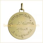 Grande M�daille ''Maman je t'aime pour toujours'' (Or jaune) - La Monnaie de Paris