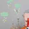 Stickers mural Nuages et gouttes (19 x 26 cm)