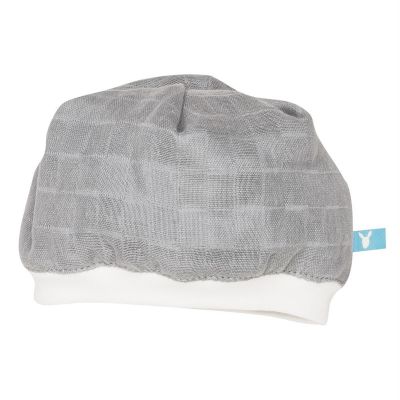 Bonnet b�b� mousseline gris par WALLABOO