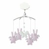 Mobile musical Ange lapin rose