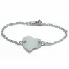 Gourmette b�b� coeur (Or blanc)