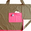 Couverture d'allaitement olive et rose