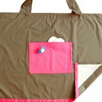 Couverture d'allaitement olive et rose - Minimonkey