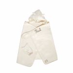 Cape de bain personnalisable Basile et Lola et son gant ourson - Moulin Roty
