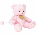 Peluche musical ours rose (15 cm) par Doudou et Compagnie