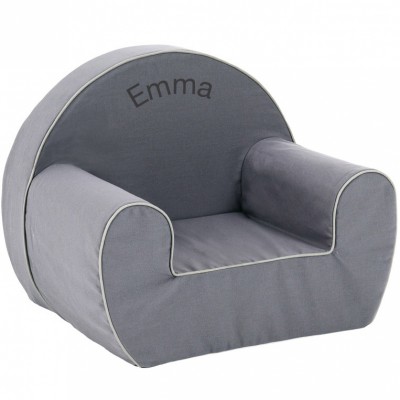 Fauteuil club personnalisable gris