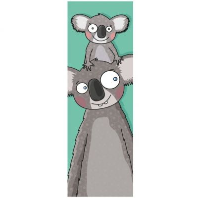 Tableau tête de koalas (20 x 60 cm)