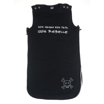 Gigoteuse 0-6 mois 100% Rebelle noir (70 cm) par BB & Co