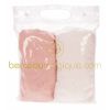 Lot de 2 housses de matelas � langer �lastiqu�es �ponge vieux rose + �cru