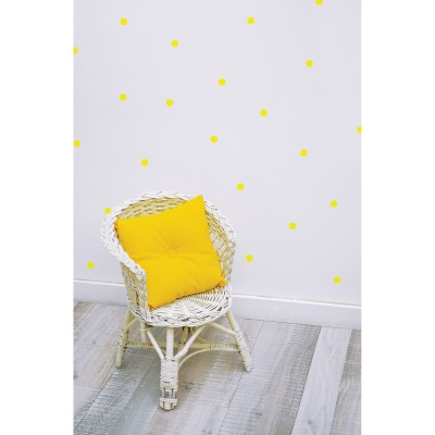 Stickers petits pois fluo jaune by sophie cordier (18 x 24 cm)