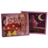 Coffret Hochet + attache-sucette phosphorescent ''Chouette �a brille'' rose
