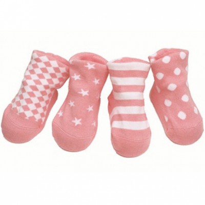 Bo�te 4 paires de chaussettes Assortiment rose (0-12 mois) par BB & Co