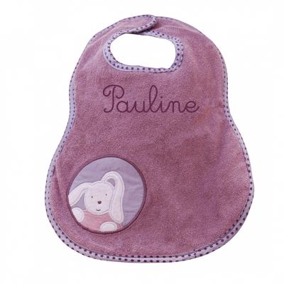 Bavoir Parme personnalisable Basile et Lola (39cm) par Moulin Roty