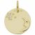 M�daille lune et �toiles (or jaune)