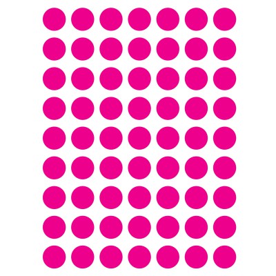 Stickers petits pois fluo rose by sophie cordier (18 x 24 cm)