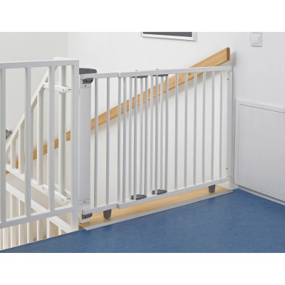 Barrière de sécurité pour escaliers bois blanc (70 à 111 cm)