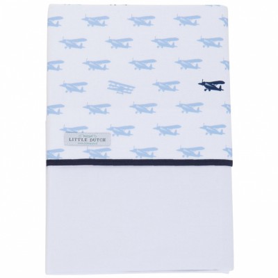 Drap de berceau blue airplane (70 x 100 cm)