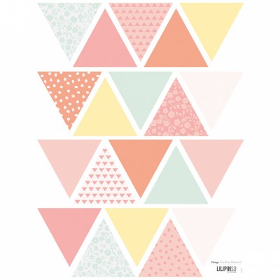 Stickers triangles pastel patchwork by coraline paissard (18 x 24 cm)