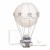 Lampe montgolfi�re Toile de Jouy