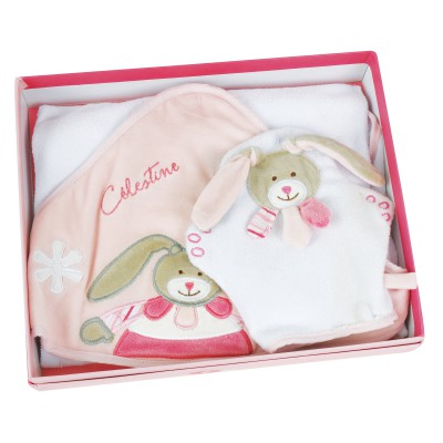 Cape de bain et gant C�lestine    par  Doudou et Compagnie