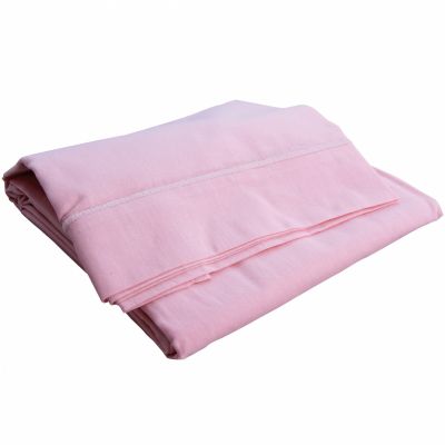 Drap plat rose doux nid (120 x 180 cm)