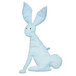 Doudou lapin mousseline de coton bleu Zouf - WALLABOO