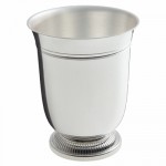 Timbale de bapt�me Godrons (m�tal argent�) - Ercuis