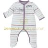 Dors-bien en interlock de coton Aquarelle bleue (3 mois au 24 mois)