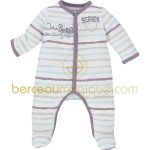 Dors-bien en interlock de coton Aquarelle bleue (3 mois au 24 mois) - Sucre d'orge