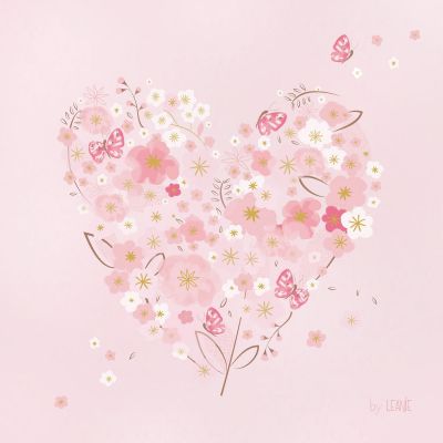 Tableau cherry blossom by leanie coeurs en fleurs (30 x 30 cm)