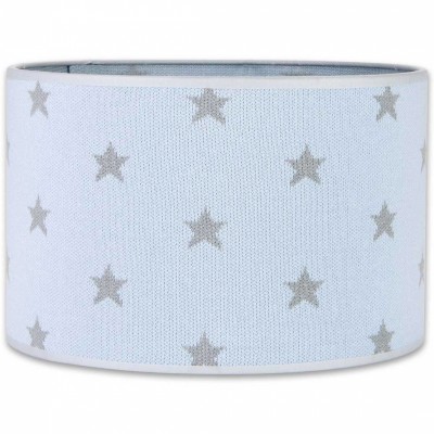 Abat-jour star bleu ciel et gris (30 cm)