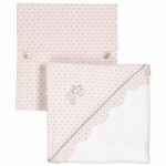 Cape de bain rose Pluie d'�toile (80cm) - Tartine et Chocolat