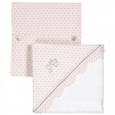 Cape de bain rose Pluie d'�toile (80cm) par Tartine et Chocolat