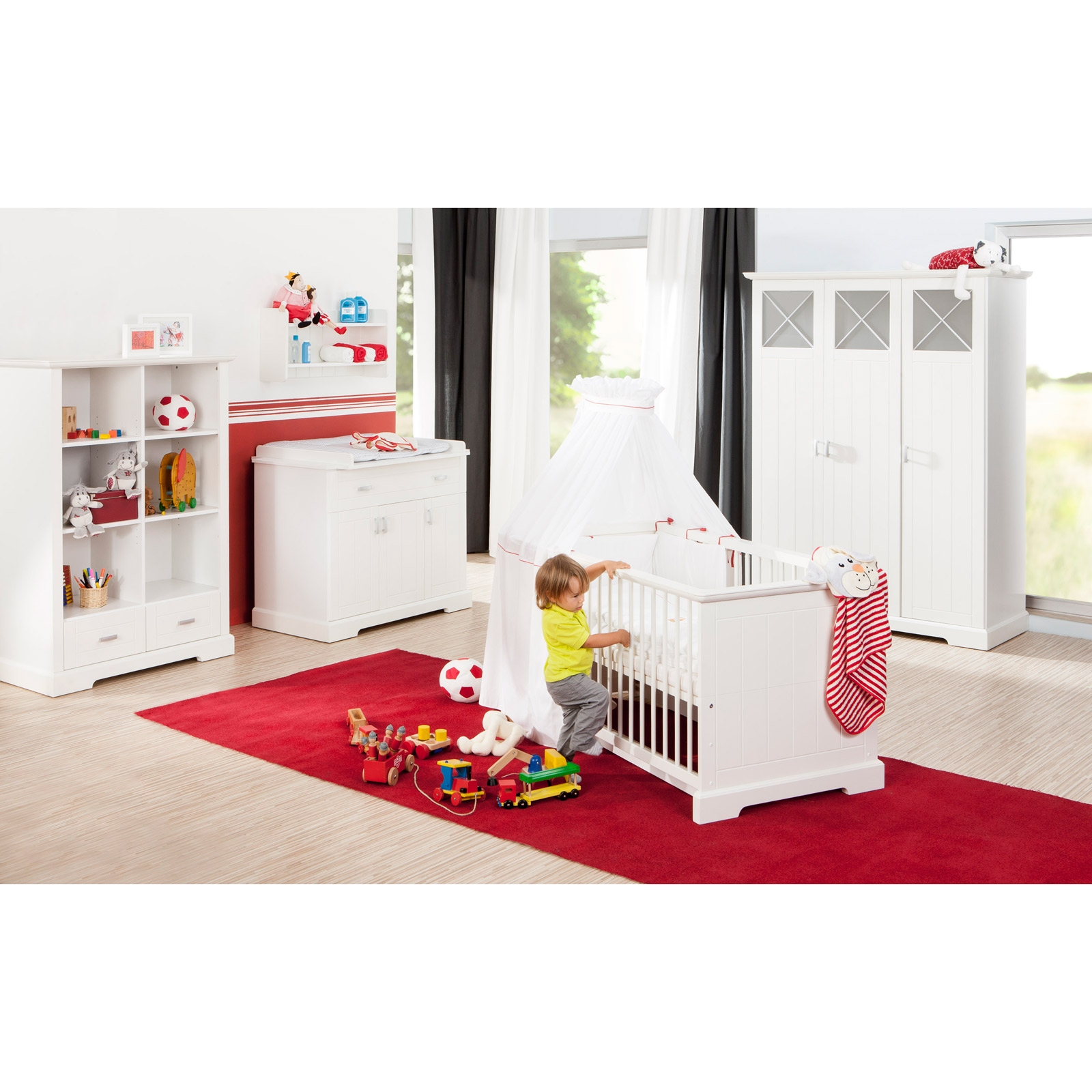 Pack trio winnie l'ourson lit évolutif, tiroir adaptable et