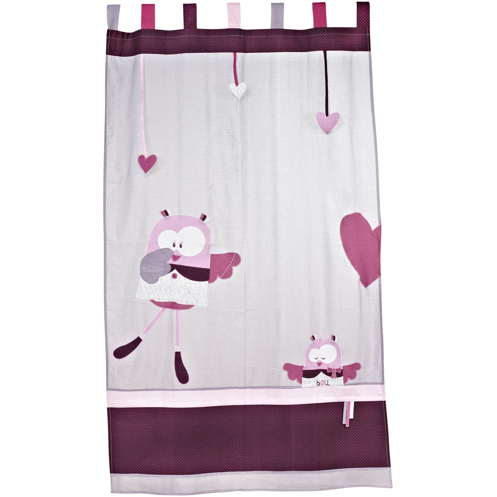Rideau mam'zelle bou (105 x 180 cm) : sauthon baby déco