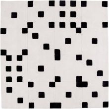 Tapis coton domino noir et blanc (150 x 150 cm)  par Lilipinso