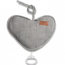 Coussin musical coeur Robust Mix gris (26 cm)  par Baby's Only