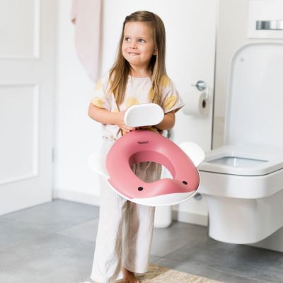 Réducteur de toilette Baleine Rose foncé
