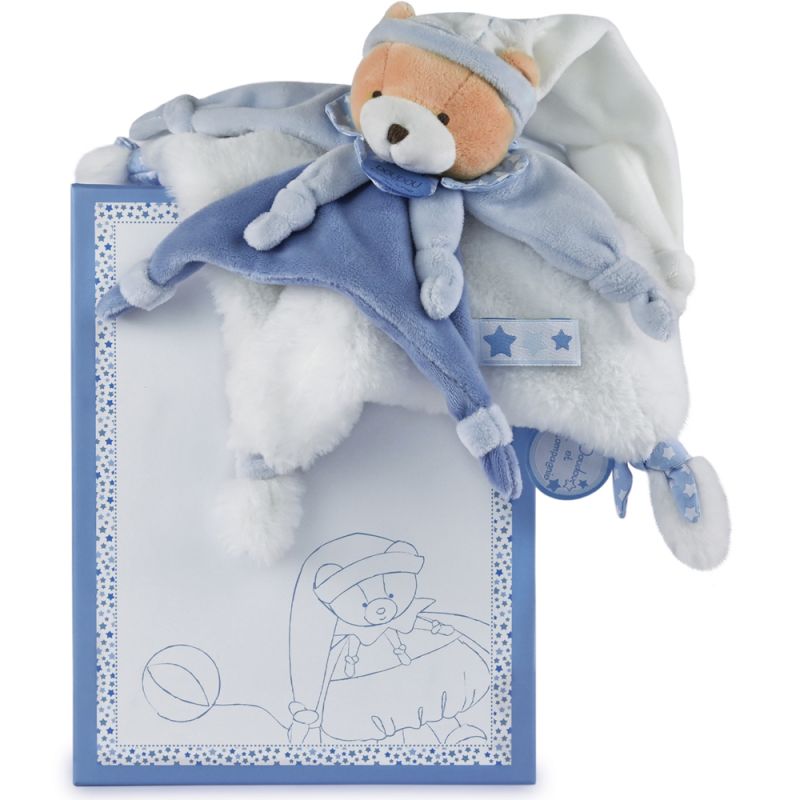 Coffret doudou Petit chou bleu clair (27 cm) Doudou et Compagnie