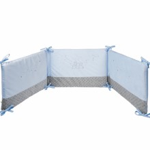 Tour de lit Poudre d'étoiles bleu (pour lit 60 x 120 et 70 x 140 cm)  par Noukie's