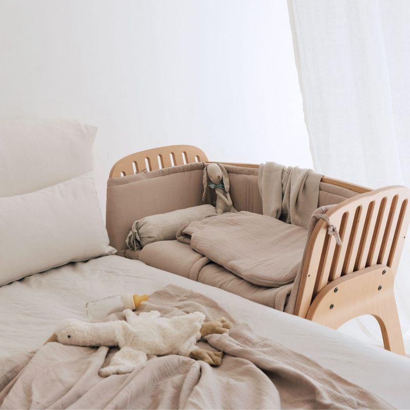 Drap housse de matelas cododo Latte Powder Babyshower Ambiance 2