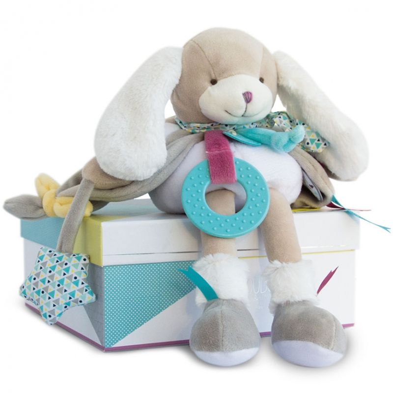 Peluche d'activités Toopi chien (28 cm) Doudou et Compagnie