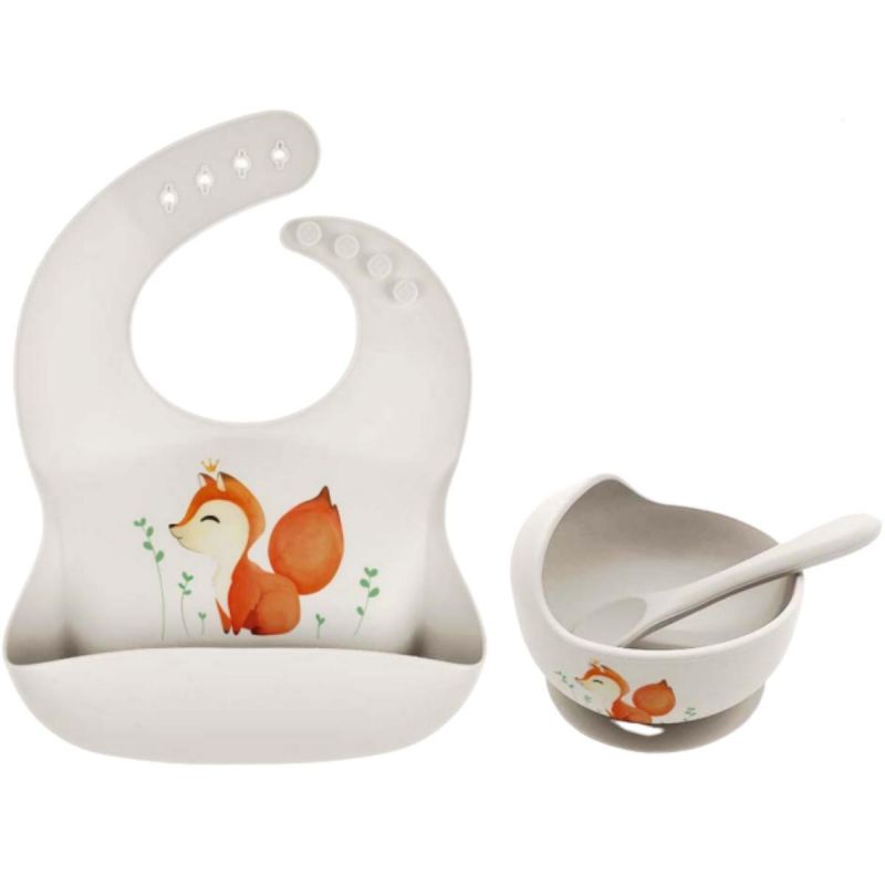 Coffret repas en silicone Renard (3 pièces) Gaëlle Duval