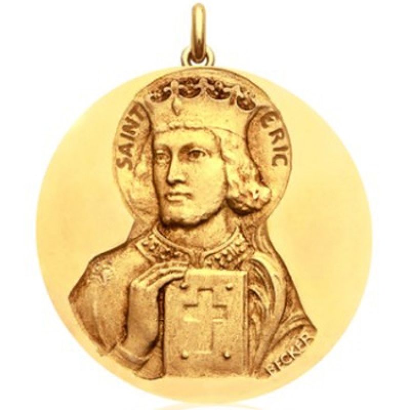 Médaille Saint Eric (or jaune 750°) Becker