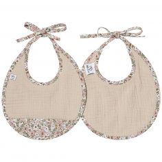 Lot de 2 bavoirs naissance gaze de coton Afternoon Tea - BB & Co