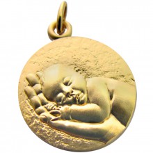 Médaille Mon tout petit 18 mm (or jaune 750°)  par Martineau