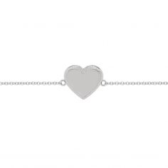 Bracelet médaille Simone (argent rhodié) - Mon Petit Poids