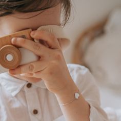 Bracelet médaille Simone (argent rhodié)