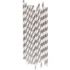 Lot de 25 pailles rayures argentées - My Little Day Lot de 25 pailles rayures argentées - My Little Day
